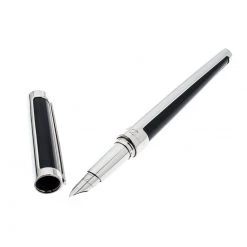 S.T. Dupont Black Resin Palladium Defi 400674 Fountain Pen For Men