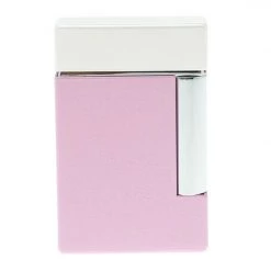 S.T. Dupont Pink Lacquer Stainless Steel Classic Lighter For Men