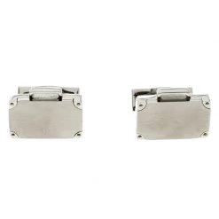 S.T. Dupont Suitcase Brush Decor Silver Tone Classic Men's Cufflinks For Men