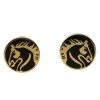 S.T. Dupont Black Lacquer Horse Gold Plated Limited Edition Cufflinks For Men