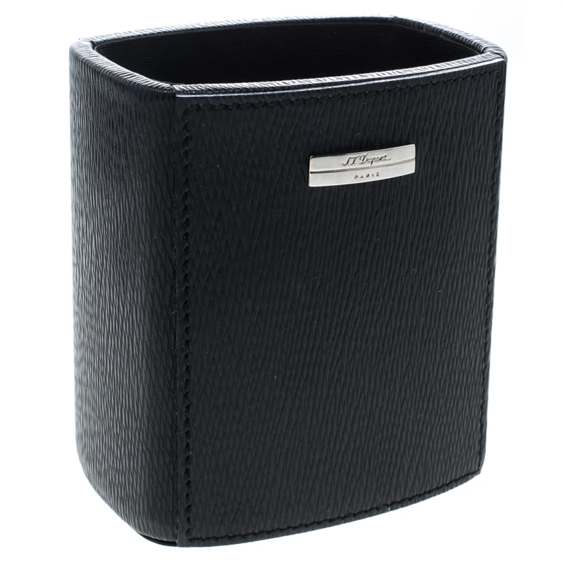 S.T. Dupont Black Leather Pen/Pencil Holder For Men - Image 2