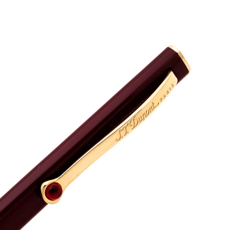 S.T. Dupont Mon Dupont Burgundy Lacquer Gold Finish Ballpoint Pen For Men - Image 3
