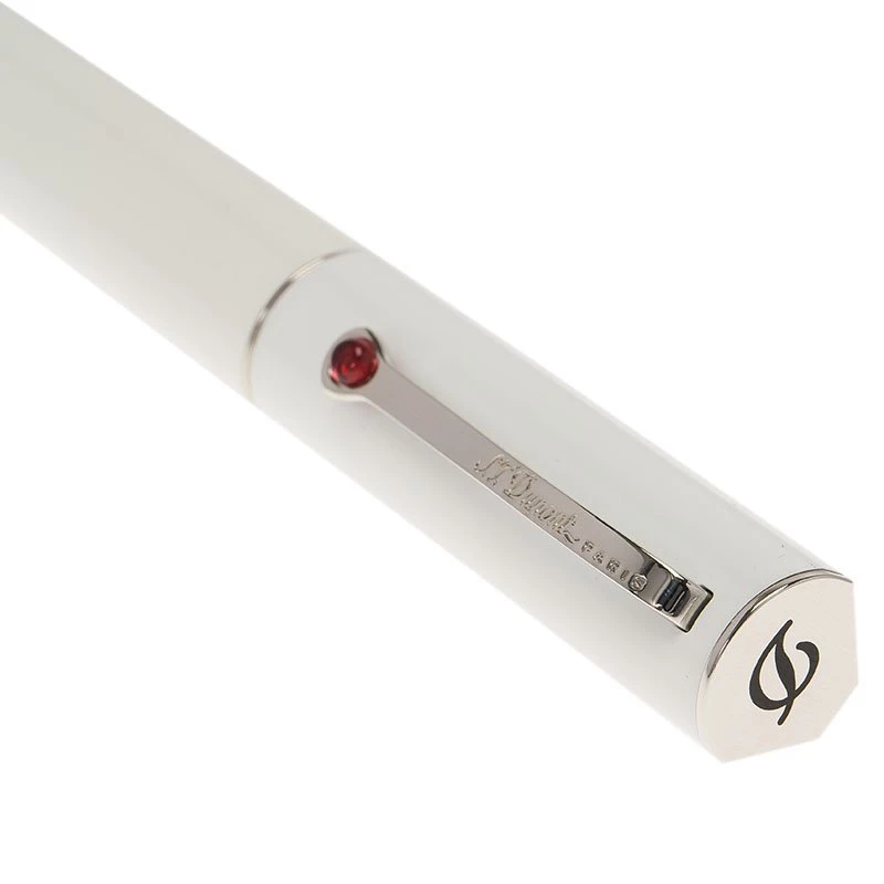 S.T. Dupont Mon Dupont Karl Lagerfeld White Lacquer Palladium Finish Fountain Pen For Men - Image 3