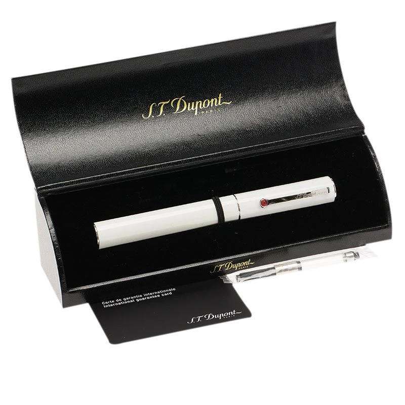 S.T. Dupont Mon Dupont Karl Lagerfeld White Lacquer Palladium Finish Fountain Pen For Men - Image 5