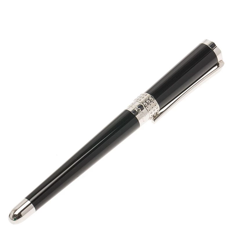 S.T. Dupont Thematic Audrey Hepburn Limited Edition Black Lacquer Palladium Finish Fountain Pen With 18k Gold Medium Nib For Men - Image 4