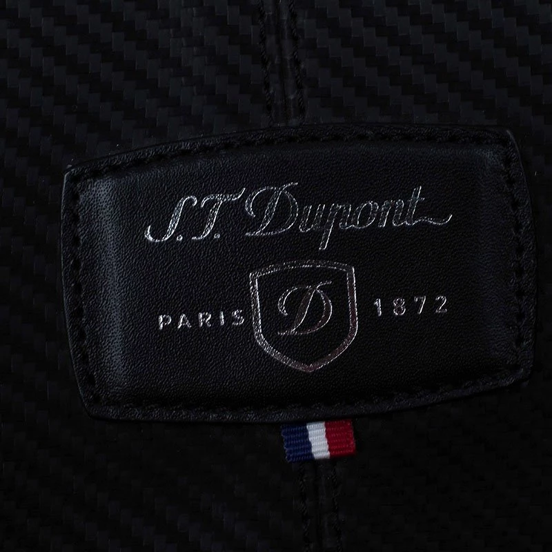 S.T. Dupont Black Leather Carbone Laptop Case For Men - Image 7