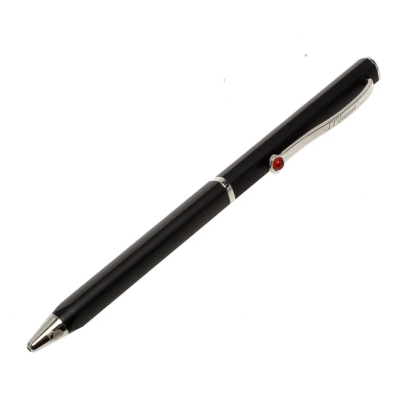 S.T. Dupont Karl Lagerfeld Black Lacquer & Palladium Finish Ballpoint Pen For Men
