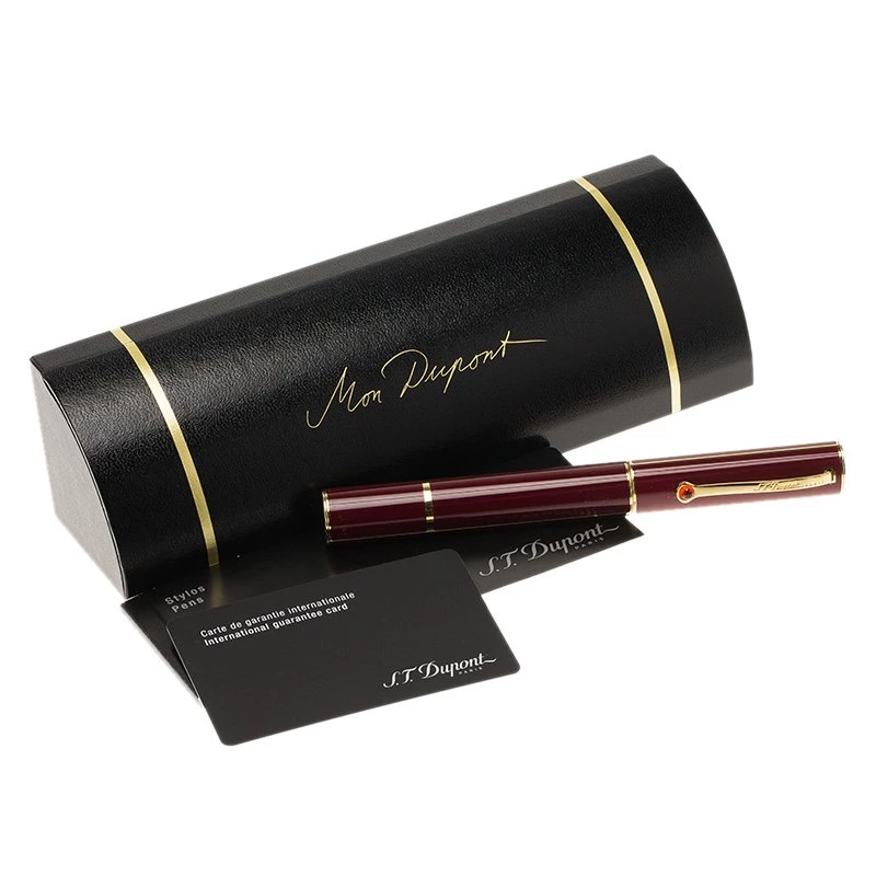 S.T. Dupont Mon Dupont Lotus Red Lacquer & Gold Finish Rollerball Pen For Men - Image 4