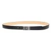 S.T. Dupont Black Leather Natural Lacquer And Palladium Line D Heritage Belt 110 CM For Men