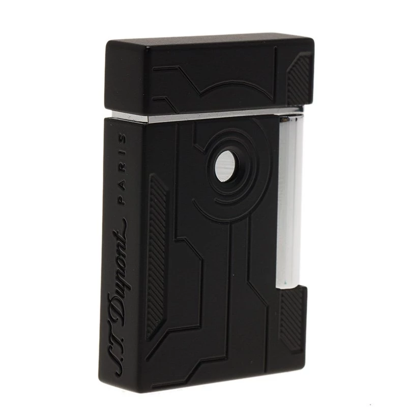 S.T. Dupont Black Lacquer Stainless Steel Classic Lighter For Men - Image 2