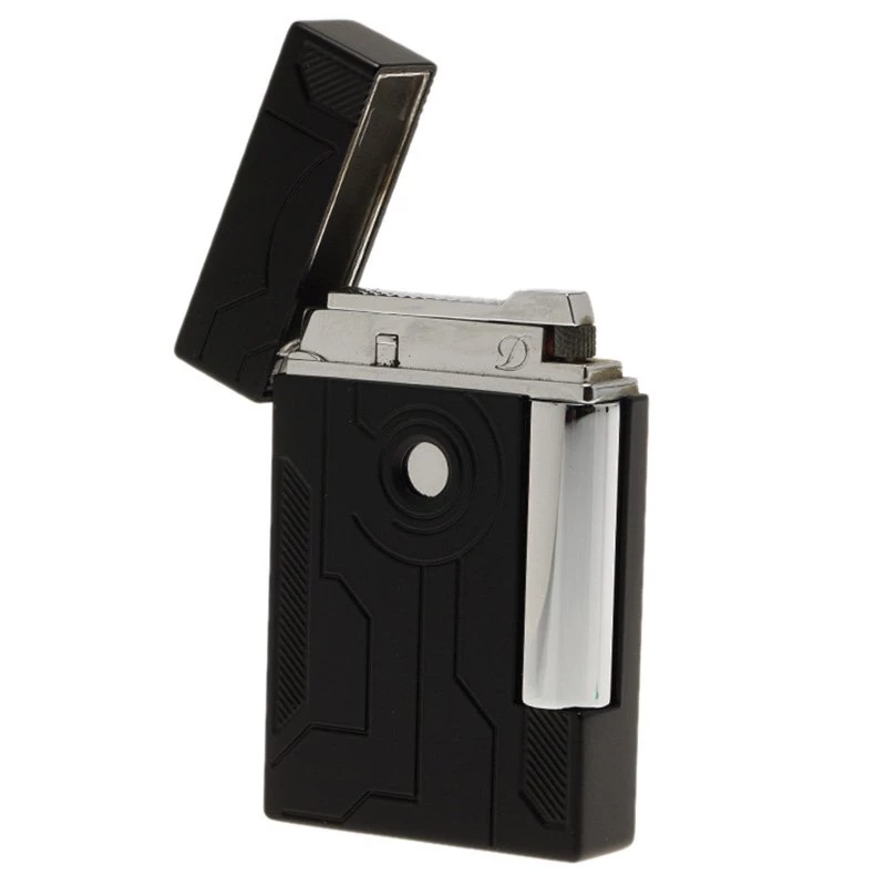 S.T. Dupont Black Lacquer Stainless Steel Classic Lighter For Men - Image 5