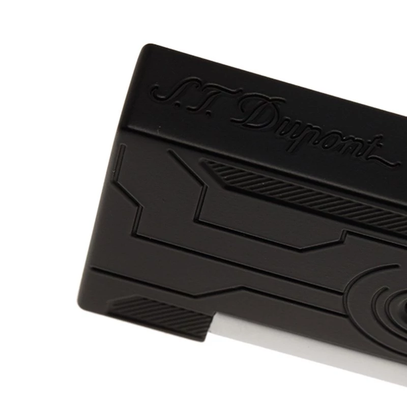 S.T. Dupont Black Lacquer Stainless Steel Classic Lighter For Men - Image 6