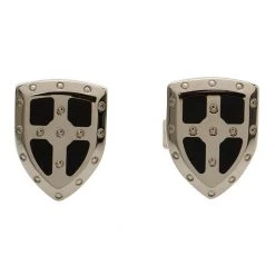 S.T. Dupont White Knight Limited Edition Lacquer & Palladium Finish Cufflinks For Men