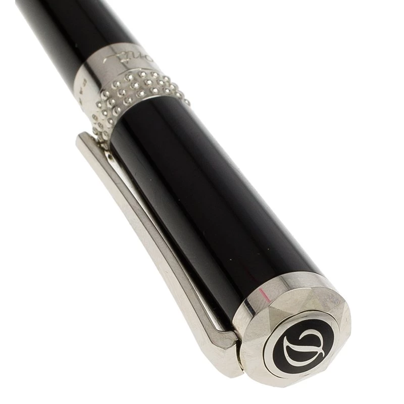 S.T. Dupont Audrey Hepburn Limited Edition Black Lacquer Palladium Finish Fountain Pen With 14k Gold Nib M For Men - Image 3