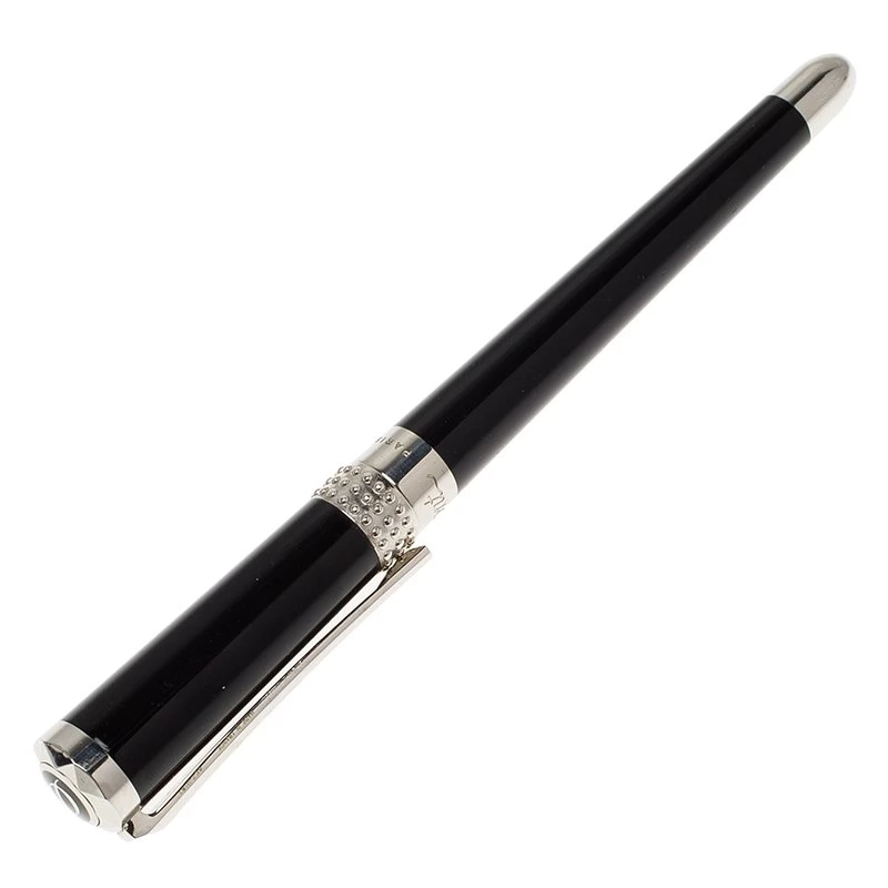 S.T. Dupont Audrey Hepburn Limited Edition Black Lacquer Palladium Finish Fountain Pen With 14k Gold Nib M For Men - Image 4