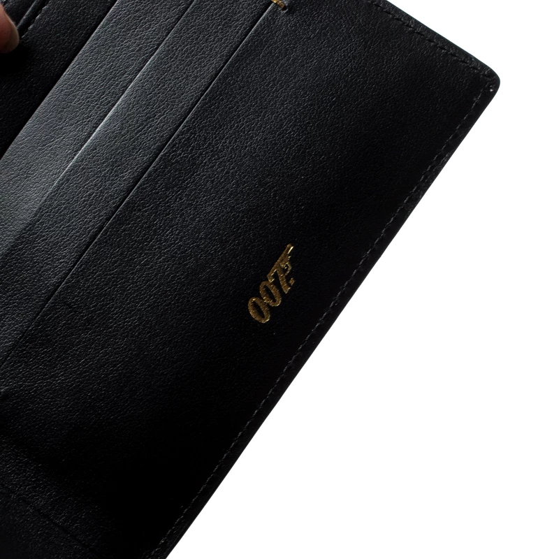 S.T. Dupont Black Leather James Bond 7CC Bifold Wallet For Men - Image 8