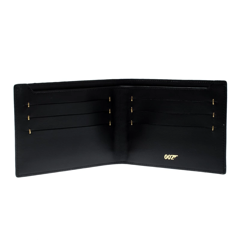 S.T. Dupont Black Leather James Bond 7CC Bifold Wallet For Men - Image 2