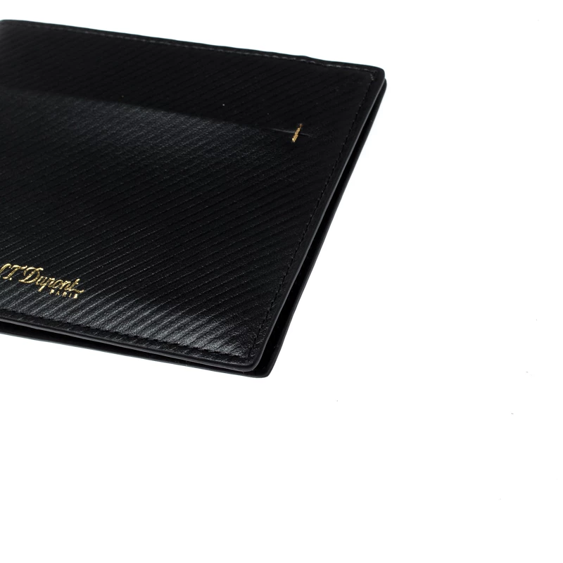 S.T. Dupont Black Leather James Bond 7CC Bifold Wallet For Men - Image 11