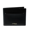 S.T. Dupont Black Leather James Bond 7CC Bifold Wallet For Men
