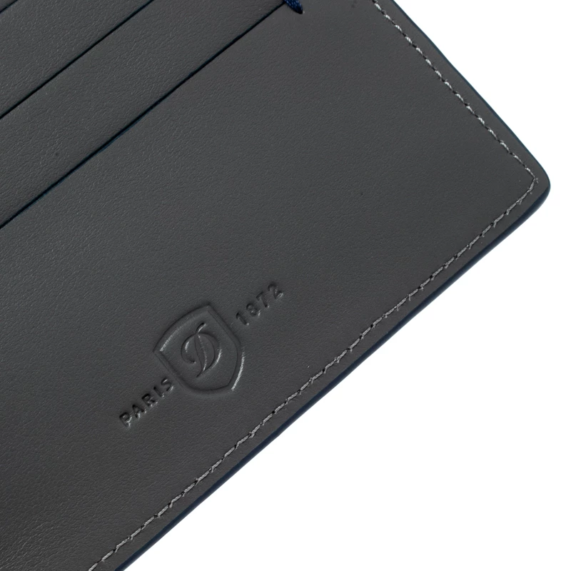 S.T. Dupont Grey Leather D Line 7CC Bifold Wallet For Men - Image 8