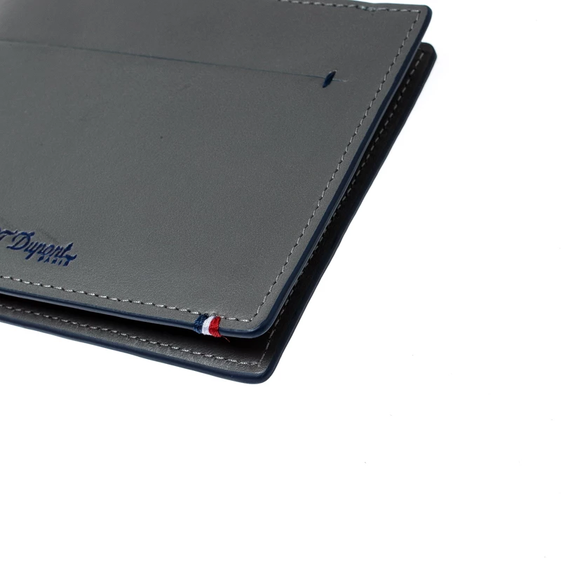 S.T. Dupont Grey Leather D Line 7CC Bifold Wallet For Men - Image 11