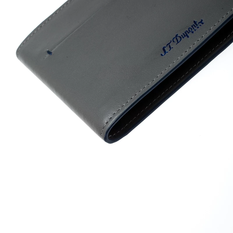 S.T. Dupont Grey Leather D Line 7CC Bifold Wallet For Men - Image 10