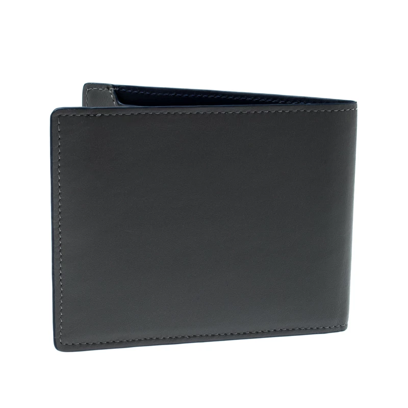 S.T. Dupont Grey Leather D Line 7CC Bifold Wallet For Men - Image 4