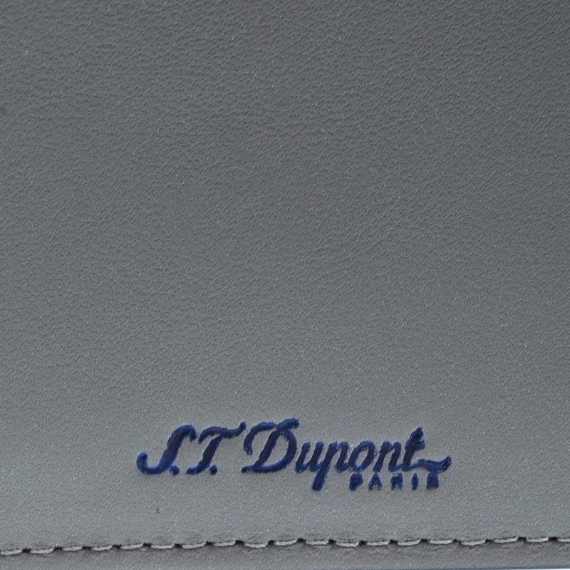S.T. Dupont Grey Leather D Line 7CC Bifold Wallet For Men - Image 5