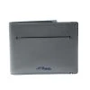 S.T. Dupont Grey Leather D Line 7CC Bifold Wallet For Men