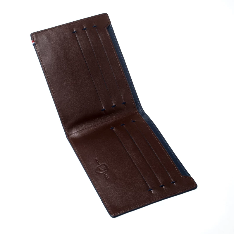 S.T. Dupont Brown Leather D Line 7CC Bifold Wallet For Men - Image 2