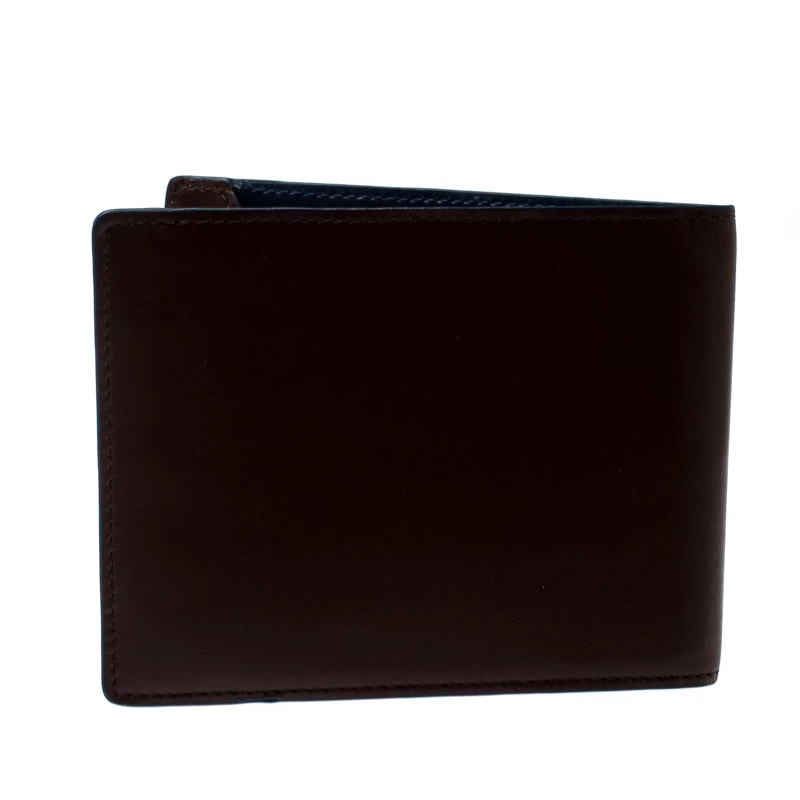S.T. Dupont Brown Leather D Line 7CC Bifold Wallet For Men - Image 4