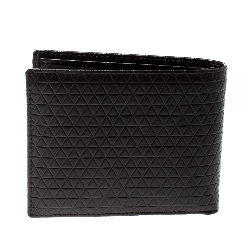 S.T. Dupont S.T Dupont Brown Leather D Line Fire Head 6CC Bifold Wallet For Men - Image 5