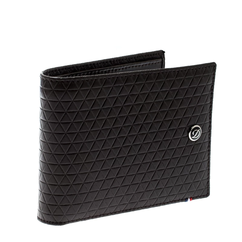 S.T. Dupont S.T Dupont Brown Leather D Line Fire Head 6CC Bifold Wallet For Men - Image 4