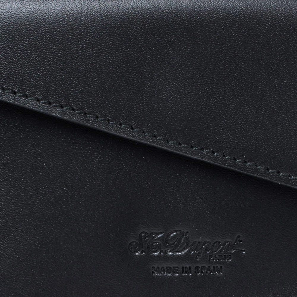 S.T. Dupont Black Leather Business Card Holder For Men - Image 5