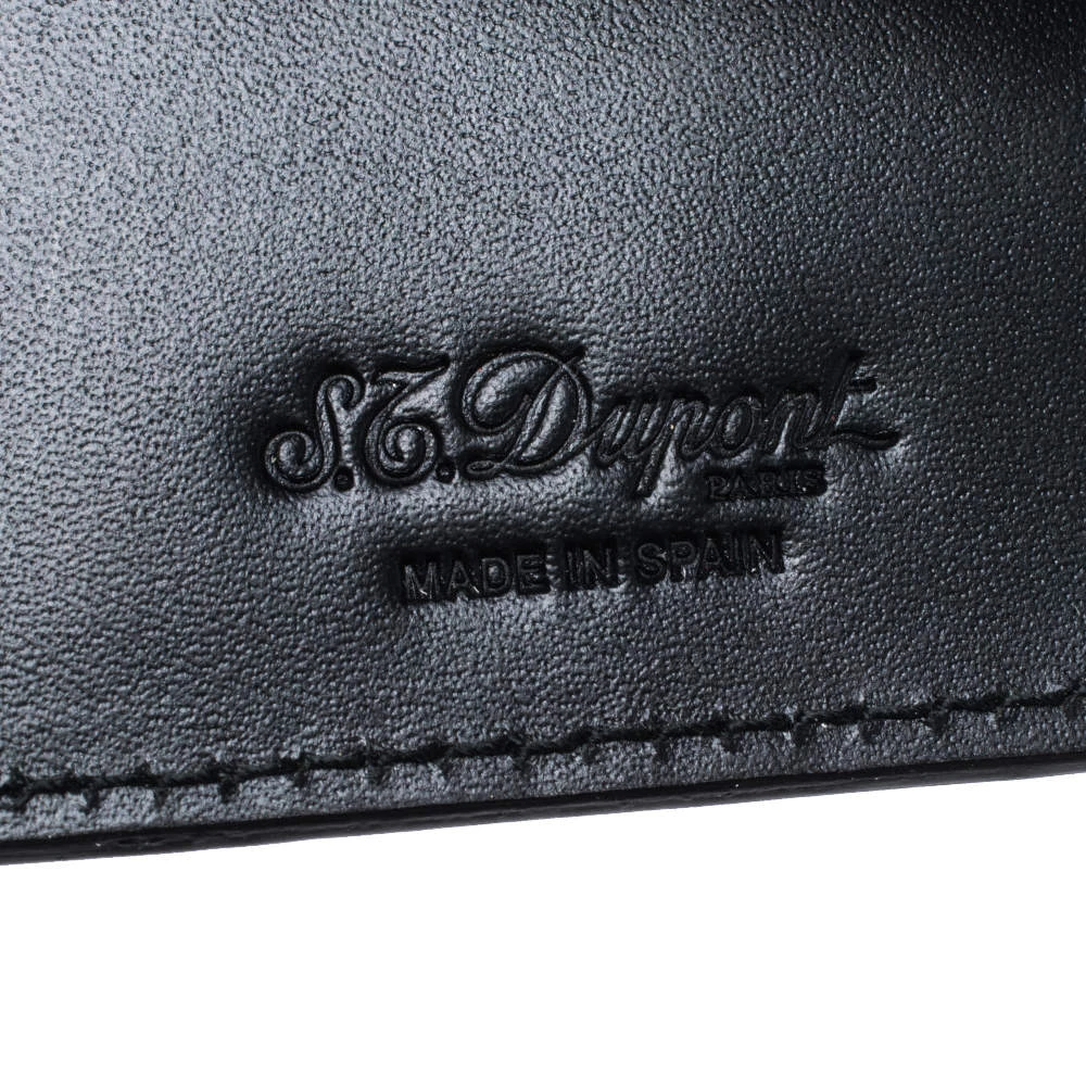 S.T. Dupont Black Leather Business Card Holder For Men - Image 7