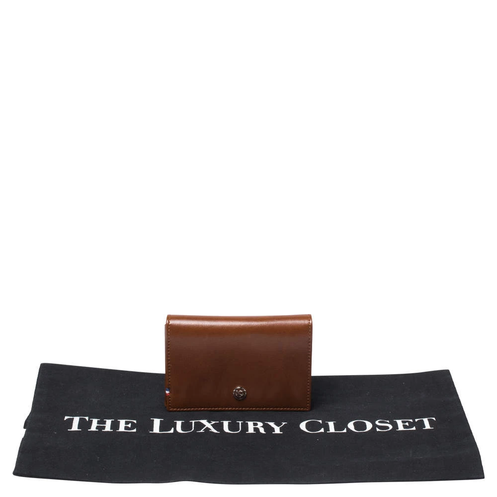 S.T. Dupont Tan Leather Business Line D Cards Holder For Men - Image 9