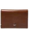 S.T. Dupont Tan Leather Business Line D Cards Holder For Men