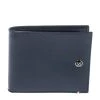 S.T. Dupont Navy Blue Leather Bifold Wallet For Men