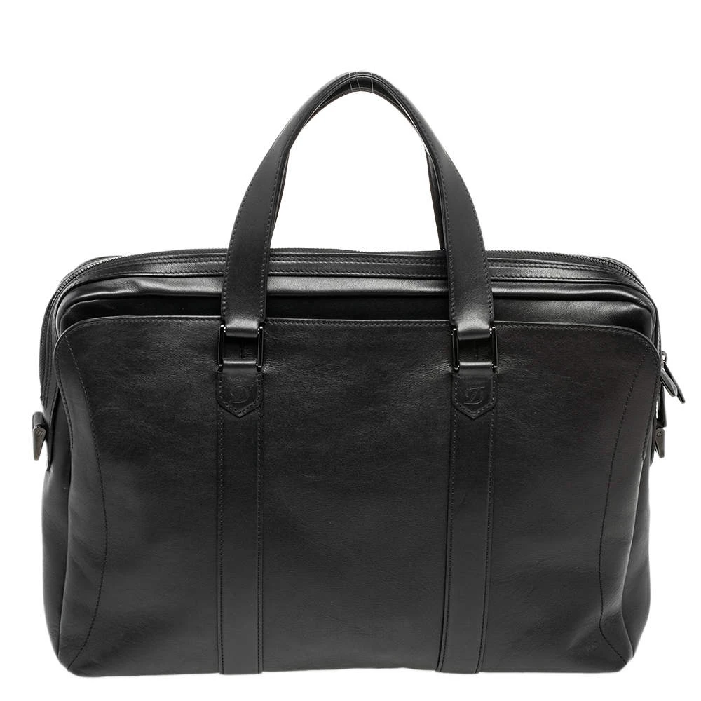 S.T. Dupont Black Leather Line D Star Wars Document And Laptop Holder Briefcase For Men - Image 4