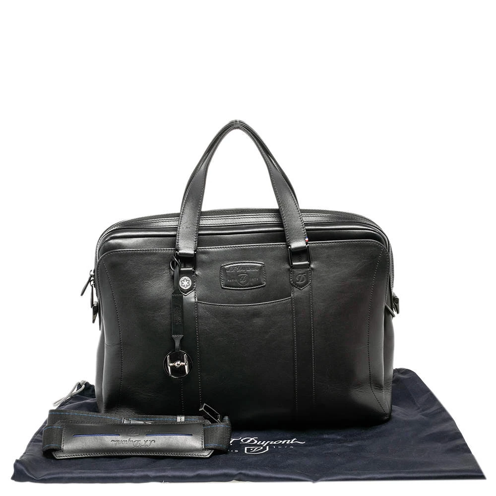 S.T. Dupont Black Leather Line D Star Wars Document And Laptop Holder Briefcase For Men - Image 9