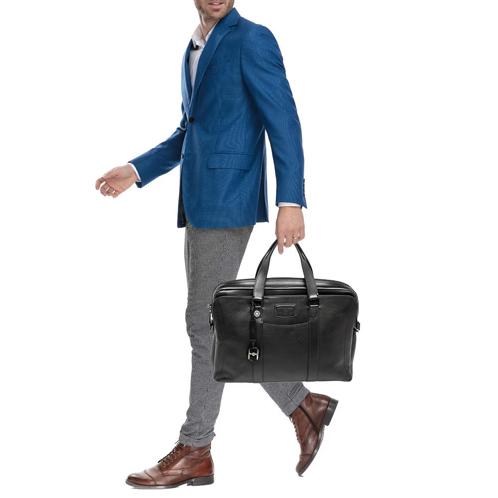 S.T. Dupont Black Leather Line D Star Wars Document And Laptop Holder Briefcase For Men - Image 2