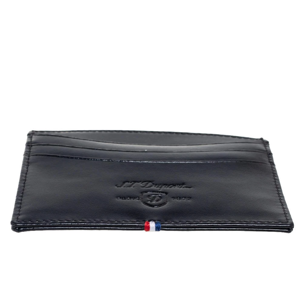 S.T. Dupont Black Leather Line-D Card Holder For Men - Image 6