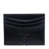 S.T. Dupont Black Leather Line-D Card Holder For Men