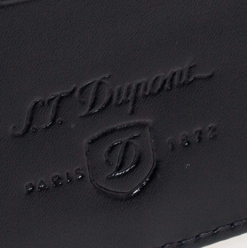 S.T. Dupont Black Leather Line-D Card Holder For Men - Image 8