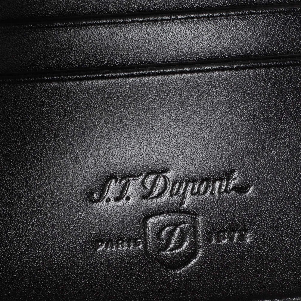 S.T. Dupont S.T Dupont Black Leather D Line Elysee 6CC Bifold Wallet For Men - Image 8
