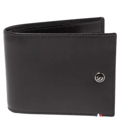 S.T. Dupont S.T Dupont Black Leather D Line Elysee 6CC Bifold Wallet For Men