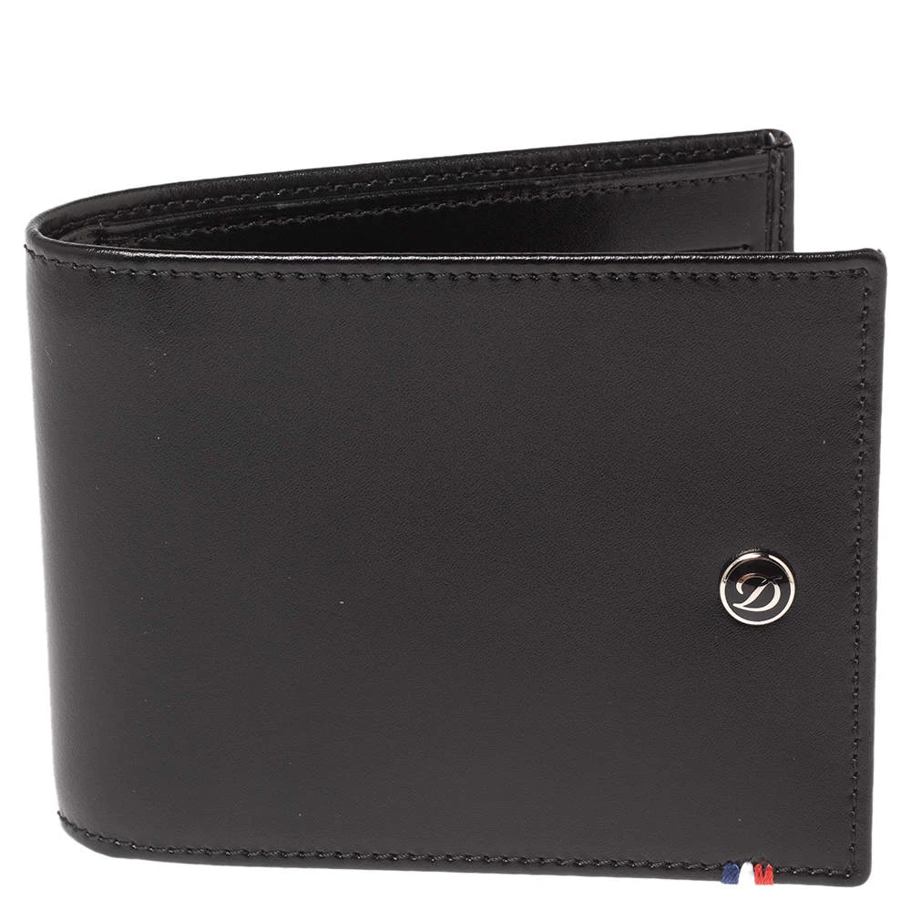 S.T. Dupont S.T Dupont Black Leather D Line Elysee 6CC Bifold Wallet For Men