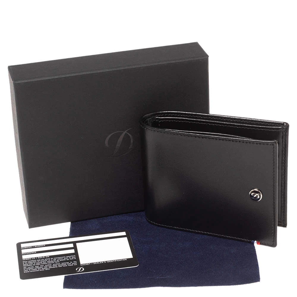 S.T. Dupont S.T Dupont Black Leather D Line Elysee 6CC Bifold Wallet For Men - Image 9