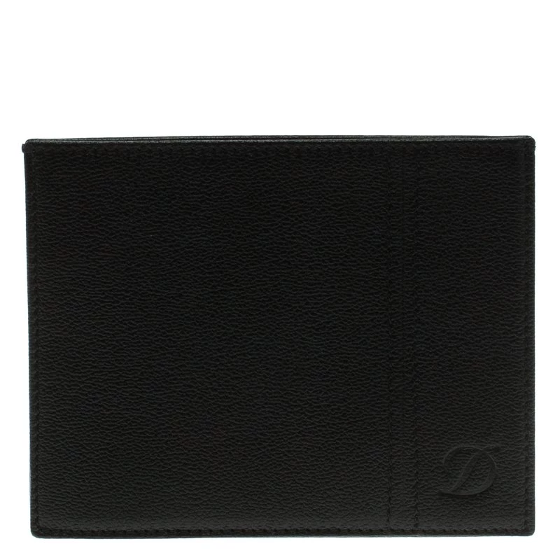 S.T. Dupont Black Leather Card Holder 4CC For Men - Image 4
