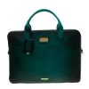 S.T. Dupont Green/Black Ombre Leather Atelier Document Holder Briefcase For Men